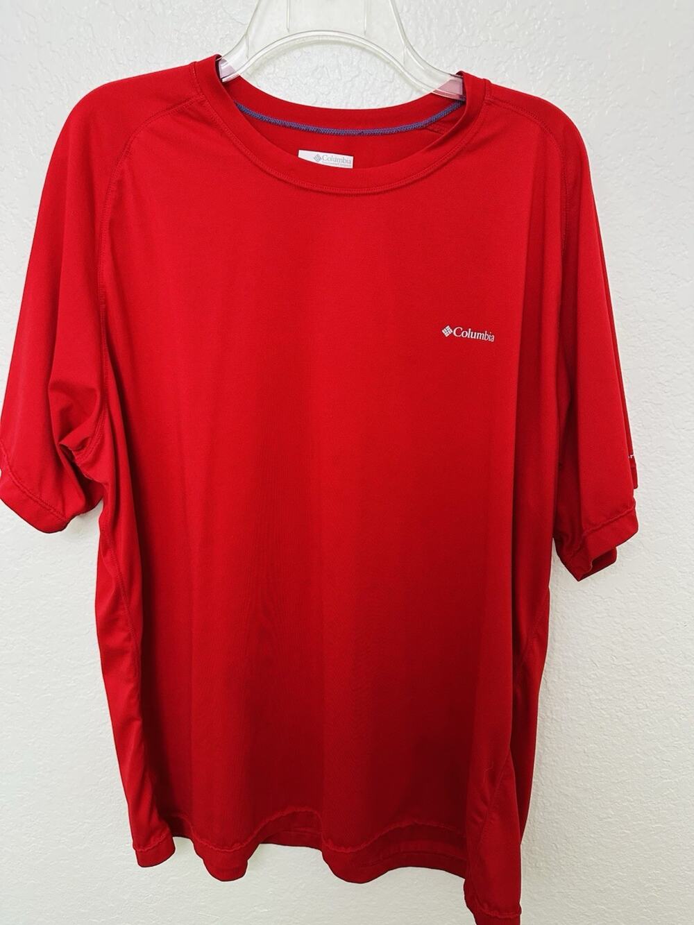 Plus Size Red Columbia Performance T-Shirt Mens Athletic SZ 3X